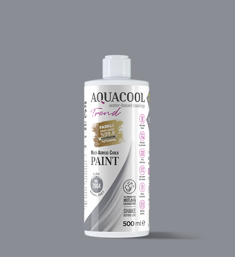Aquacool Trend MAC All-in-One Furniture Paint – No Sanding No Primer, Chalk Paint for Cabinets, Wood, Tile & Countertops | Self-Leveling Matte | 16.9 fl oz, 53 sq ft