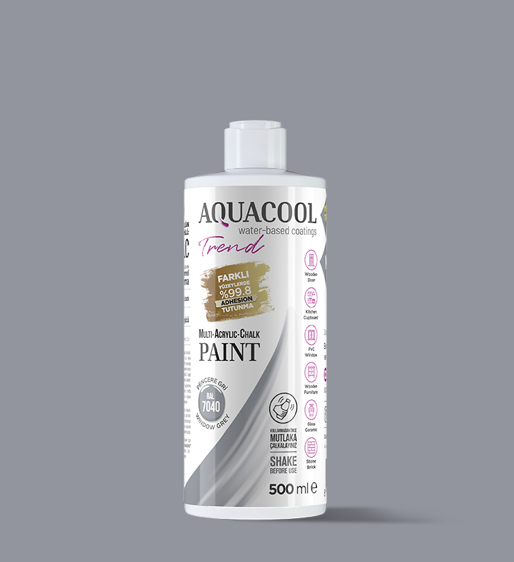 Aquacool Trend MAC All-in-One Furniture Paint – No Sanding No Primer, Chalk Paint for Cabinets, Wood, Tile & Countertops | Self-Leveling Matte | 16.9 fl oz, 53 sq ft