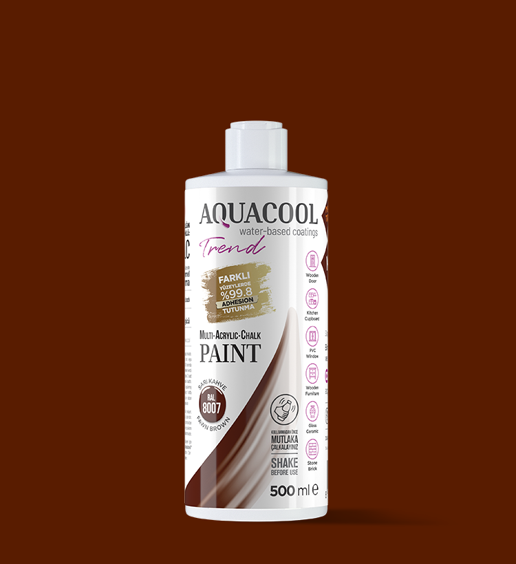 Aquacool Trend MAC All-in-One Furniture Paint – No Sanding No Primer, Chalk Paint for Cabinets, Wood, Tile & Countertops | Self-Leveling Matte | 16.9 fl oz, 53 sq ft