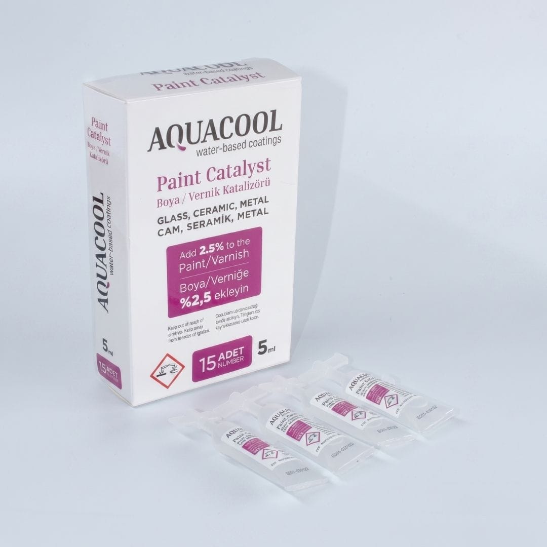 Aquacool Trend Paint Catalyst box with 5ml tubes in front