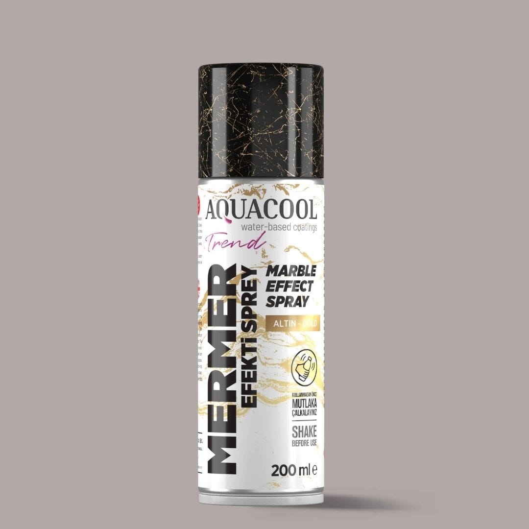 Aquacool Trend Marble Effect Spray, Gold, 200 ml