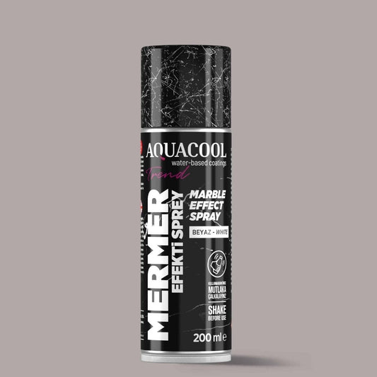 Aquacool Trend Marble Effect Spray, White, 200 ml