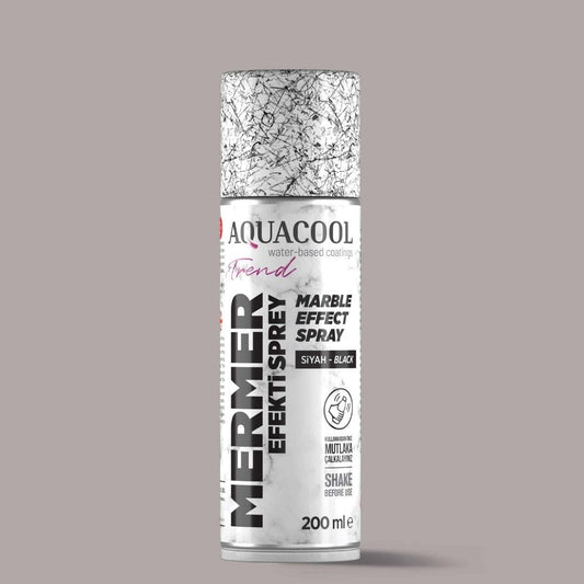 Aquacool Trend Marble Effect Spray, Black, 200 ml