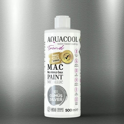 Aquacool Trend Metallic Paint 901 Silver, 500 ml