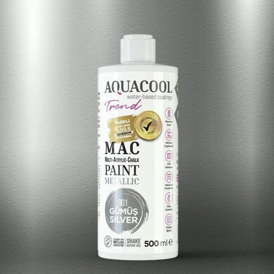 Aquacool Trend Metallic Paint 901 Silver, 500 ml